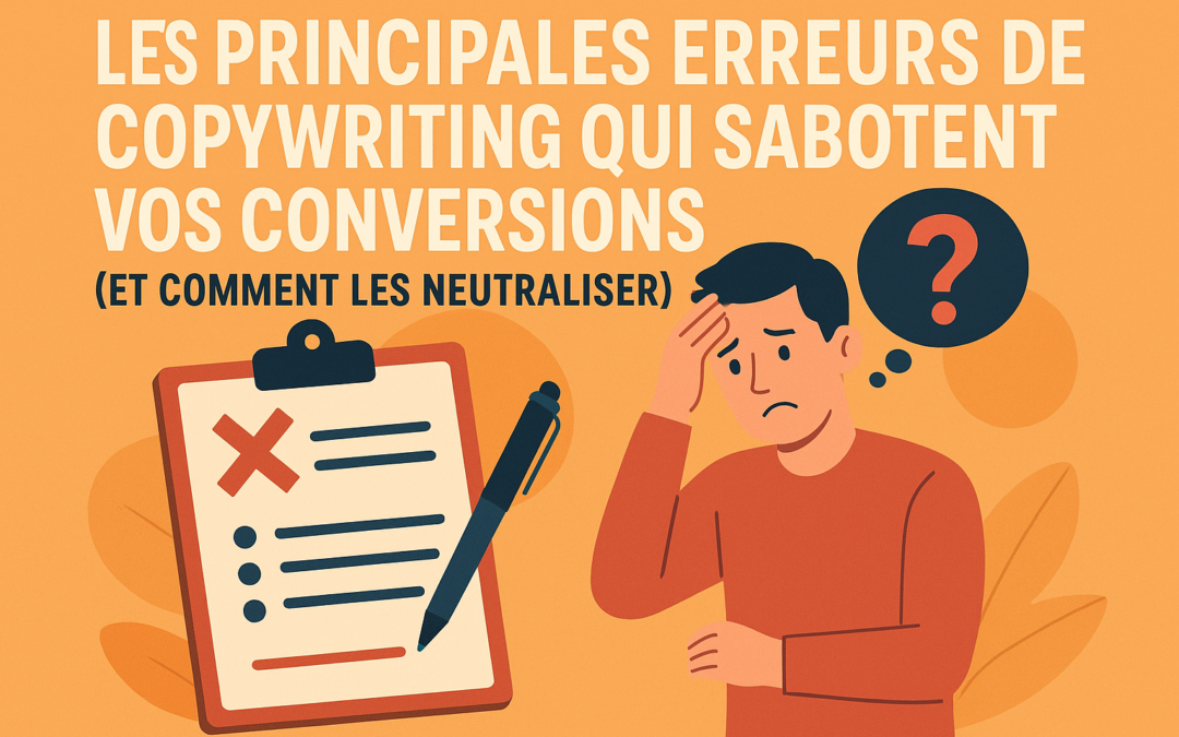 Les Principales Erreurs de Copywriting Qui Sabotent Vos Conversions (Et Comment Les Neutraliser)